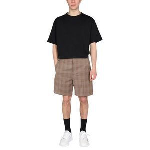 GIVENCHY Plaid Tailored Shorts for Men Men Beige Pants
